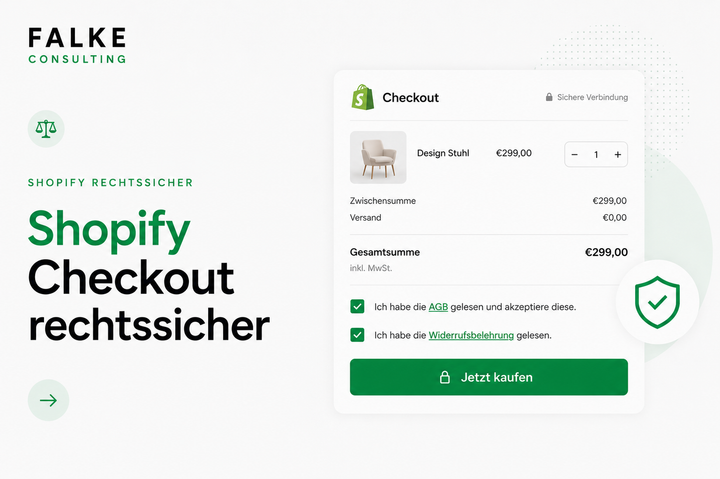 Shopify Checkout rechtssicher: AGB & Widerruf richtig einbinden
